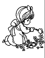 coloriage moments precieux la fillette peint le papillon